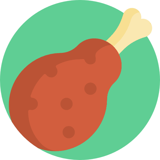 Poultry chicken leg food and restaurant food icon