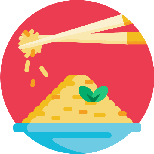 Rice asian bowls japanese food icon