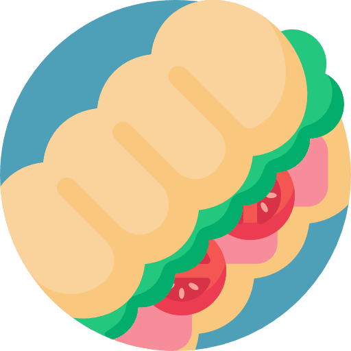 Sandwich salad menu beef icon