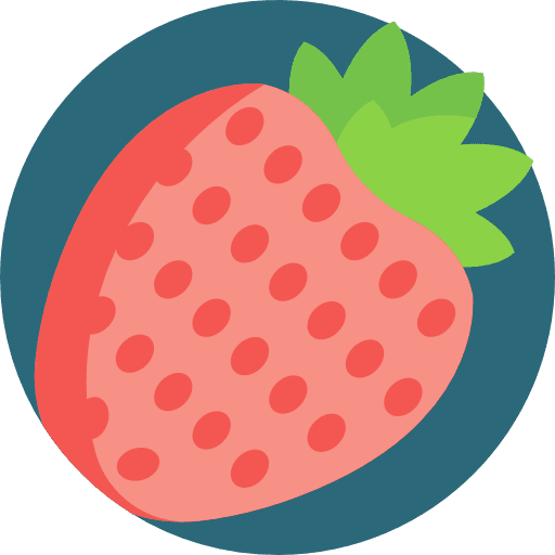 Strawberry healthy food vegetarian food and restaurant icon