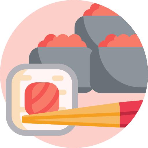 Sushi japanese food sushi raw icon