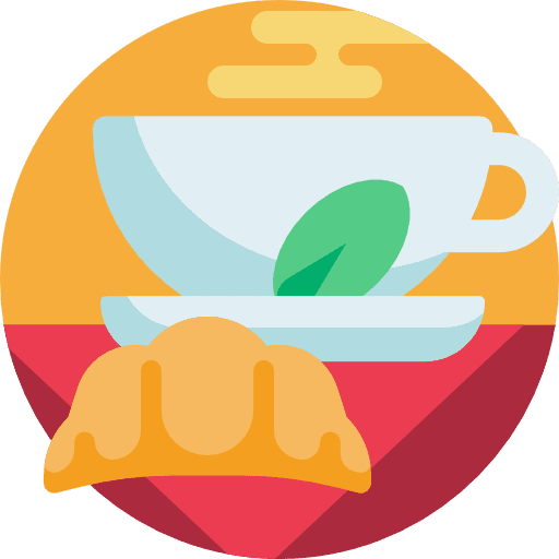 Tea hot drink breakfast food and restaurant icon