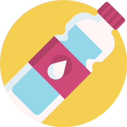 Water bottle food and restaurant drink water icon