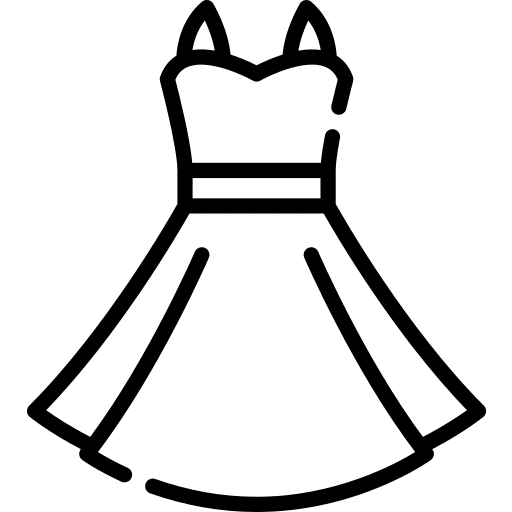 Dress fashion elegant clothing icon