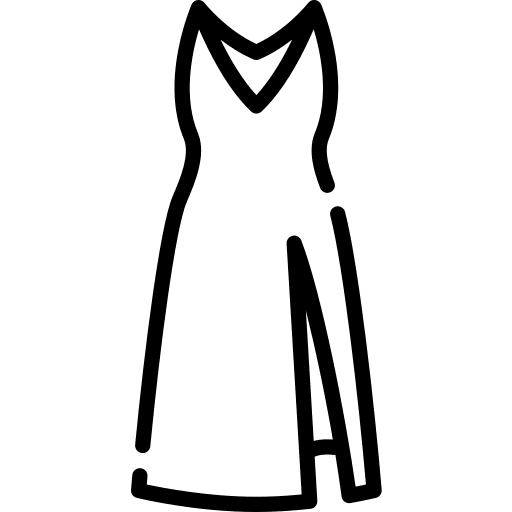Dress fashion evening garment icon