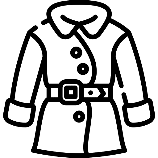 Coat garment clothes overcoat icon