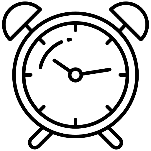 Alarm clock time and date tools and utensils icon