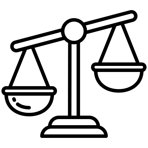 Balance judge balance law icon