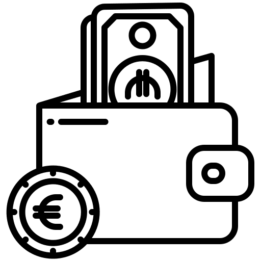 Wallet business and finance money currency icon