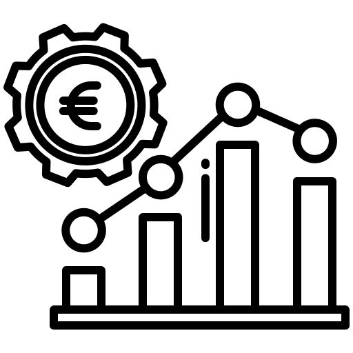 Analysis technical stock euro research icon