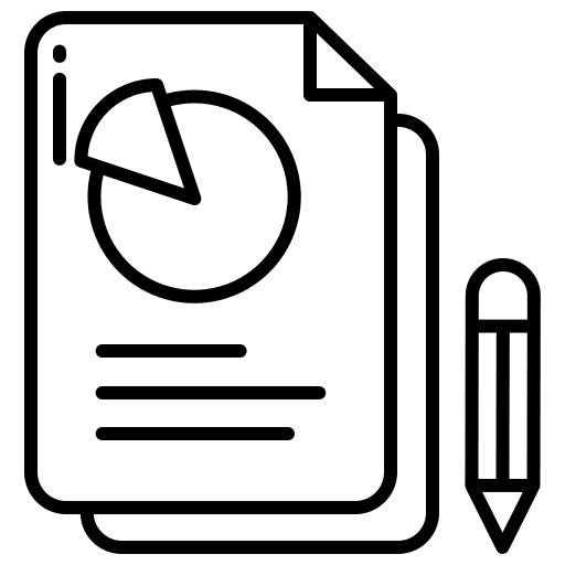 Document statistics business and finance statistical icon