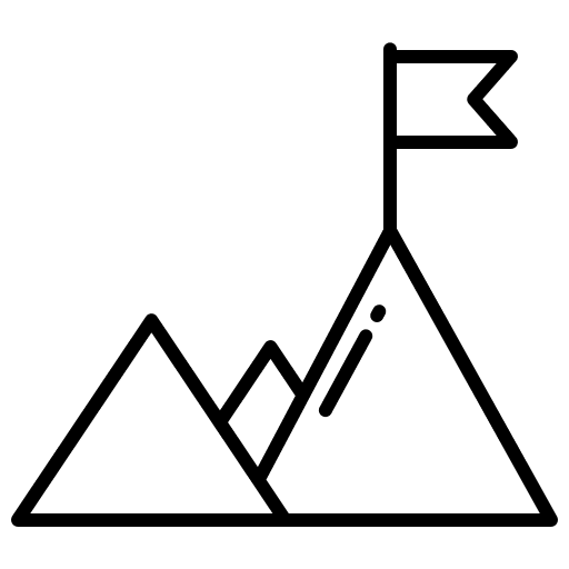 Goal target success mountain icon