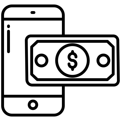 Mobile banking cash mobile banking business and finance icon