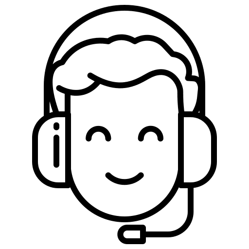 Support contact person support headset icon
