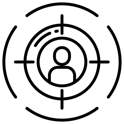 Target user profile marketing ui icon