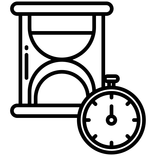 Time time and date tool sandglass icon