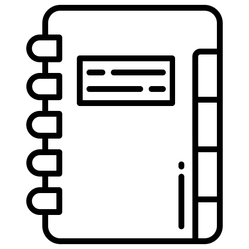 Diary study organizer planner icon