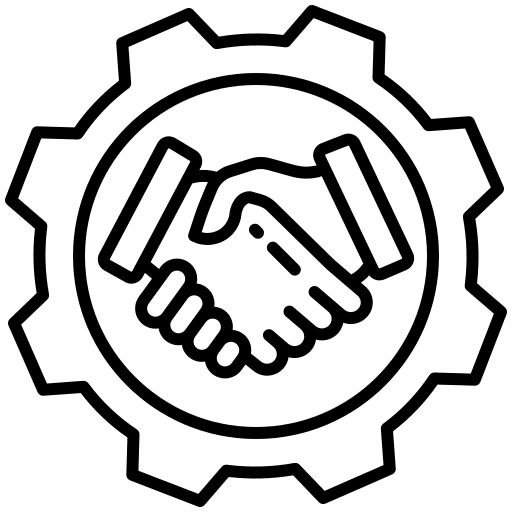 Handshake hand shake settings partnership handshake icon