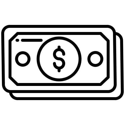 Money dollar bank cash icon