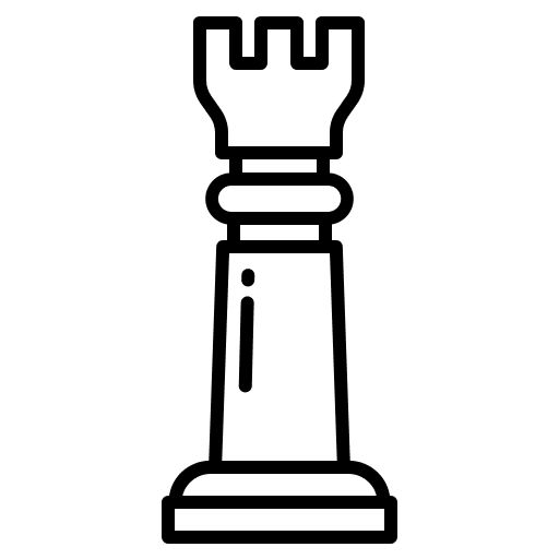 Strategy chess piece chess tower icon
