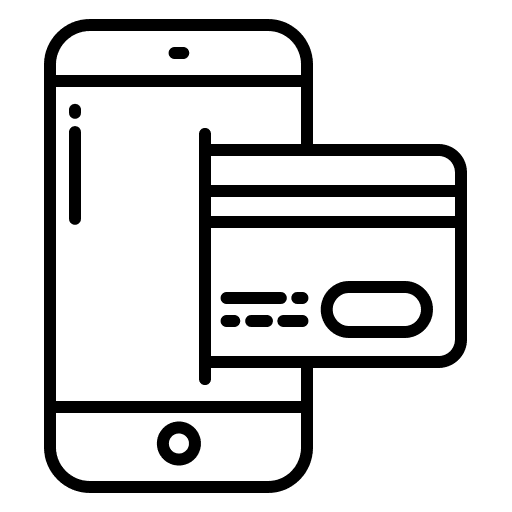 Mobile payment electronics credit card pay card icon