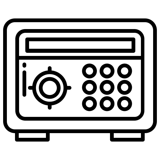 Safebox business and finance bank safebox icon