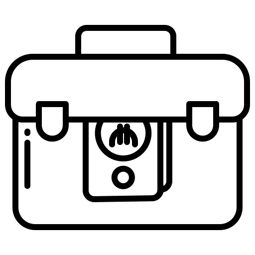 Briefcase bag euro briefcase icon