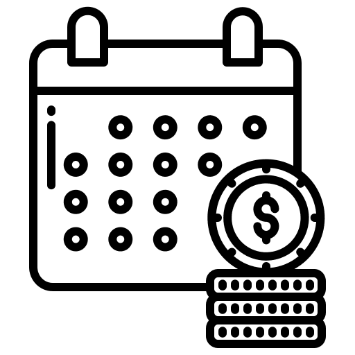 Calendar salary pay day payment icon