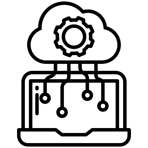 Cloud computing cloud computing cloud software as service icon