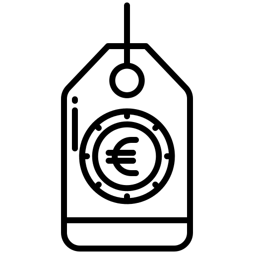 Tag price tag commerce and shopping euro icon