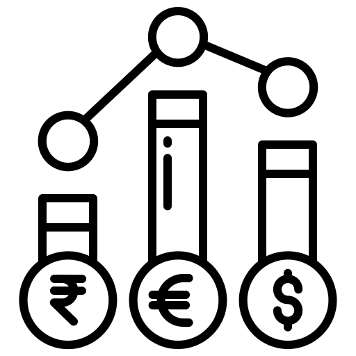 Value pound dollar money icon