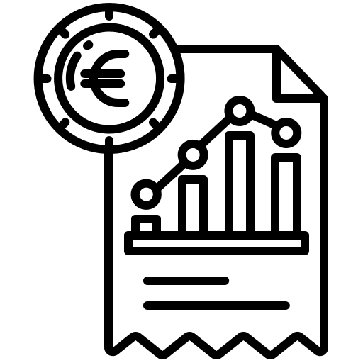 Document seo and web market report icon