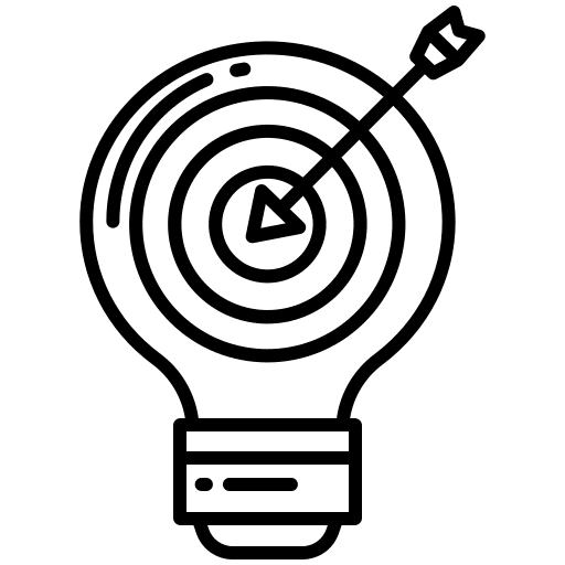 Goal innovation marketing goal icon