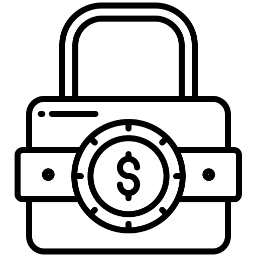 Lock safe payment confidentiality icon
