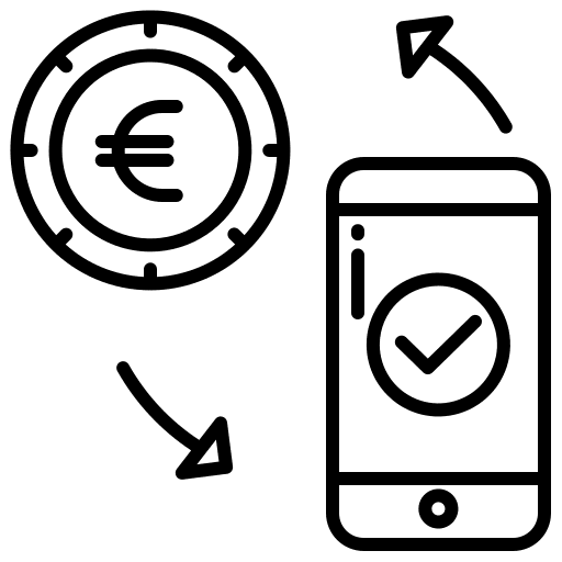 Payment online shopping business and finance euro icon