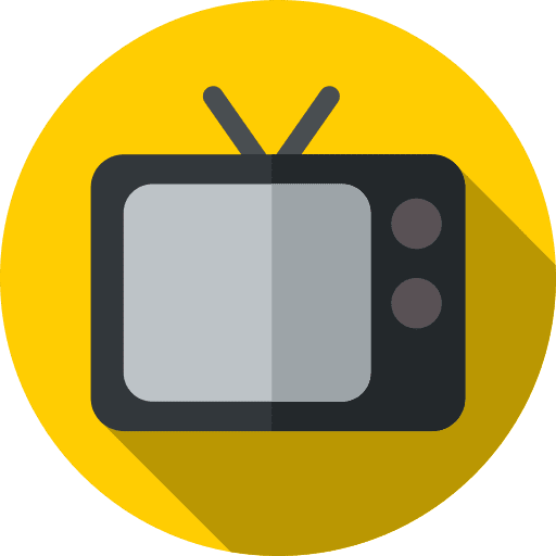 Tv technology music and multimedia tu tv icon