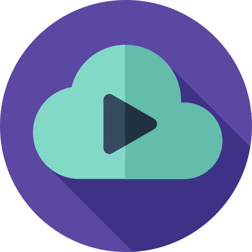 Cloud music and multimedia interface play button icon Cloud music and multimedia interface play button icon