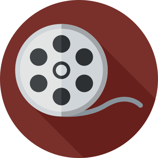 Film movie film reel music and multimedia icon Film movie film reel music and multimedia icon