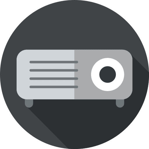 Projector music and multimedia image projector icon Projector music and multimedia image projector icon