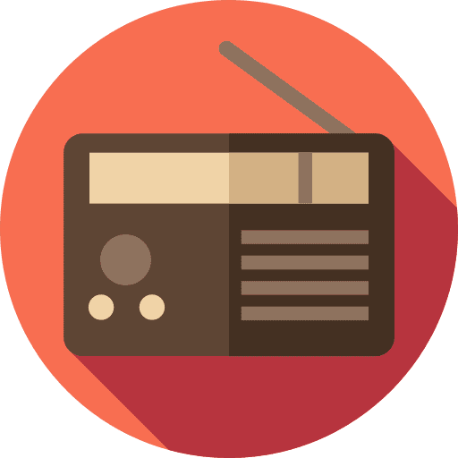 Radio music and multimedia vintage music icon Radio music and multimedia vintage music icon