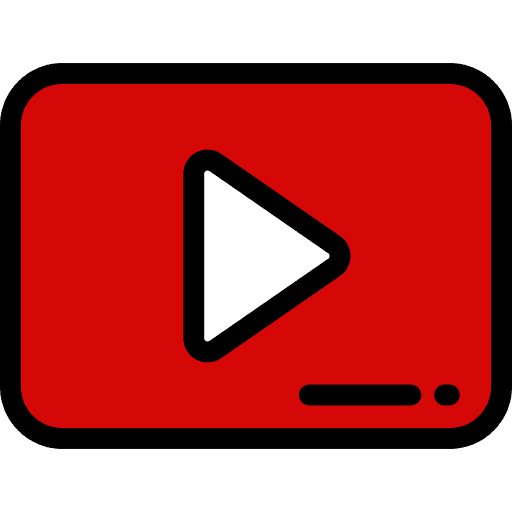 Youtube social network logotype video player icon