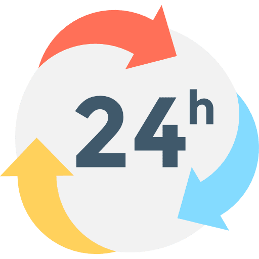 24 hours symbol hours service icon