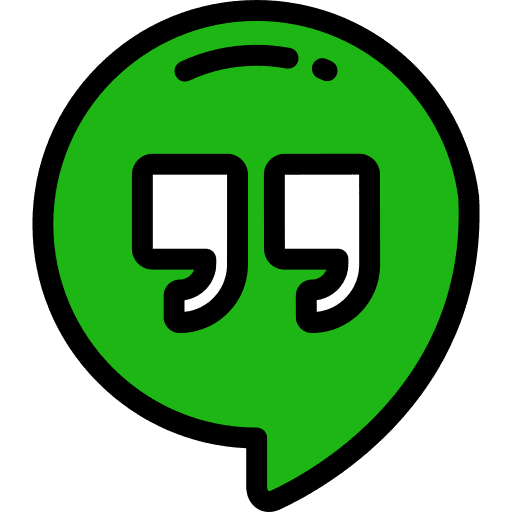 Hangouts logotype social network messenger icon Hangouts logotype social network messenger icon
