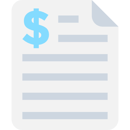 Bill invoice shipping and delivery ticket icon