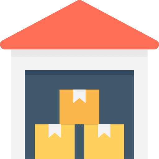 Warehouse warehouses shipping and delivery buildings icon