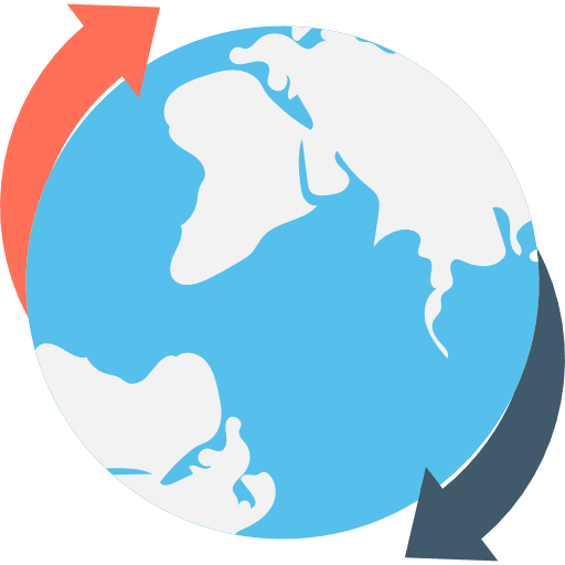 Worldwide planet earth global maps and location icon