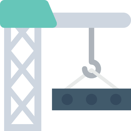 Crane crane hook construction and tools icon