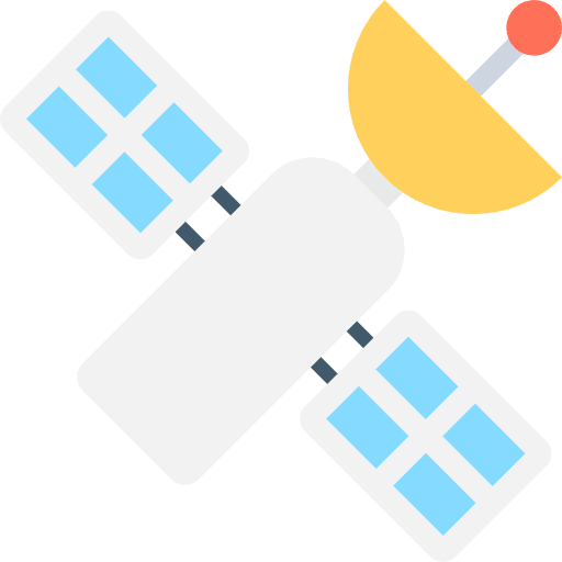 Satellite satellite communications connection icon