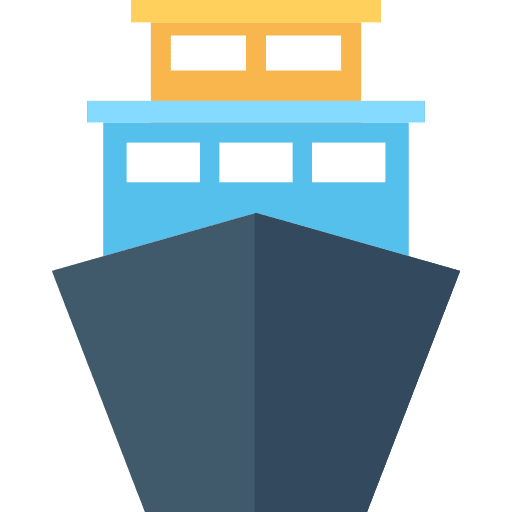 Ship transportation yacht cruise icon
