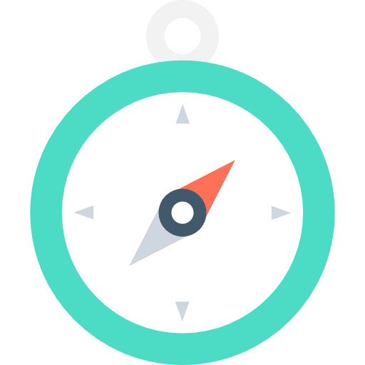 Compass tools and utensils cardinal points orientation icon
